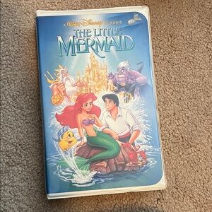 Disney The Little Mermaid VHS - Black and White Cassette